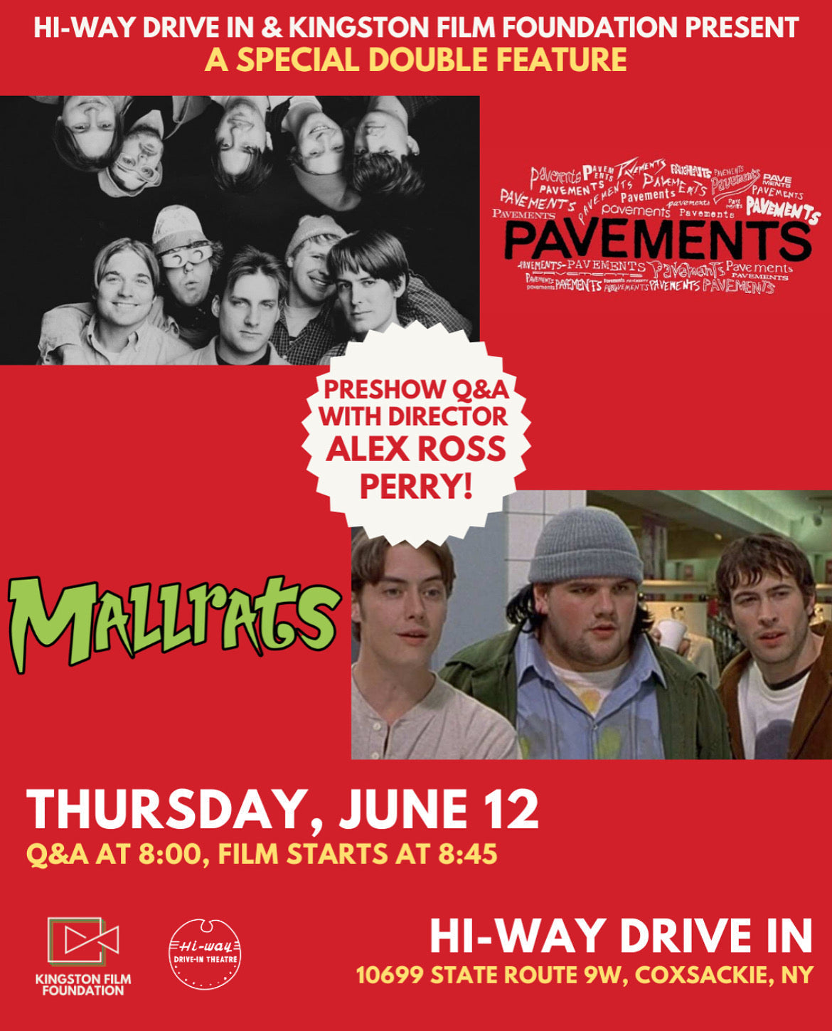 Pavements and Pre-Show Q&A W/ Director Alex Ross Perry!